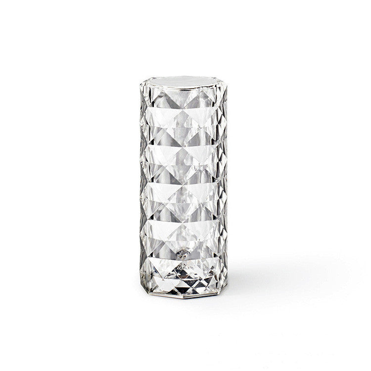 Rynx | Nordic Crystal Lamp USB Table Lamps Bedroom Touch Dimming Atmosphere Diamond Night Light Rose Projector Lamp Decor