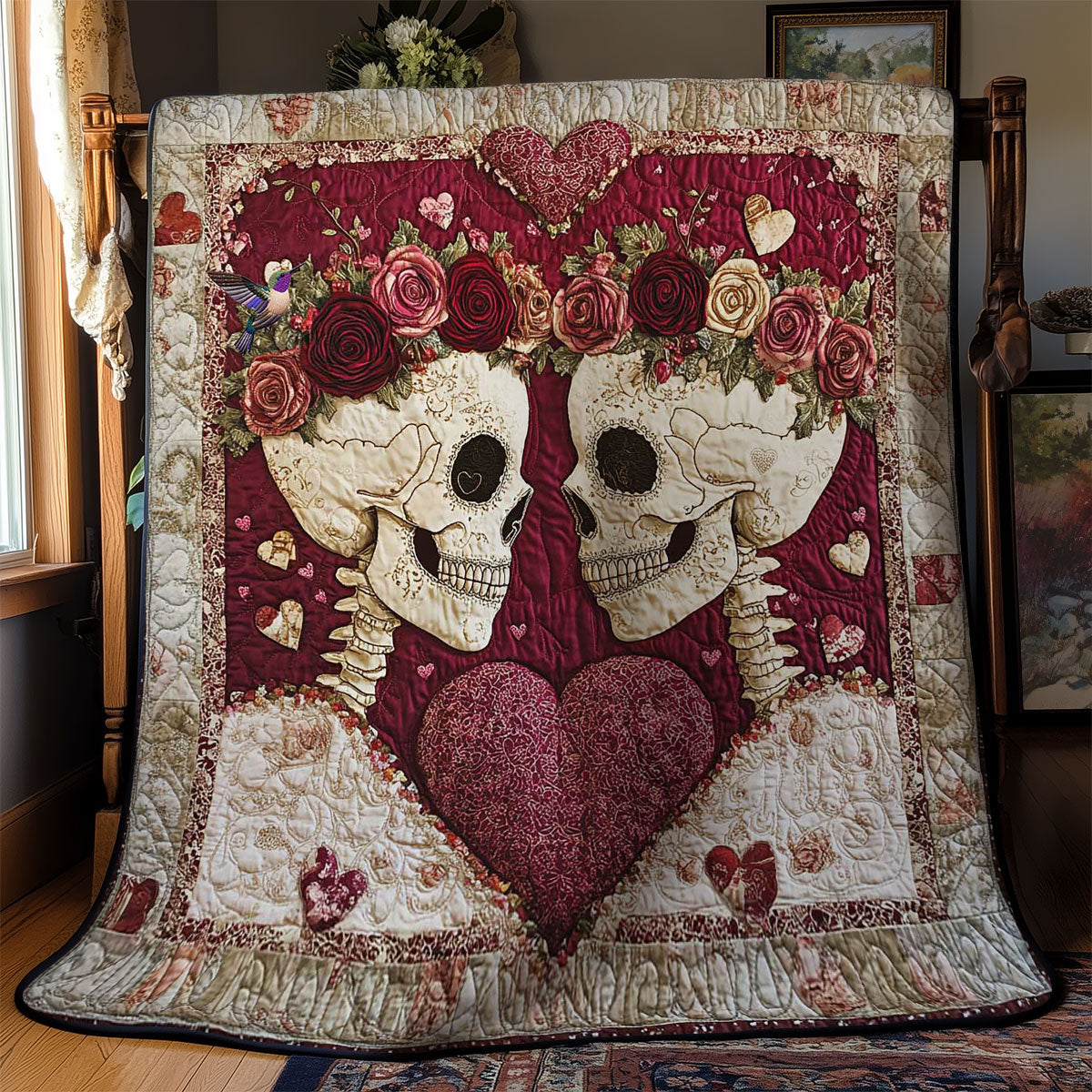 Rynx | Valentine's Day Skull Bloom Quilt