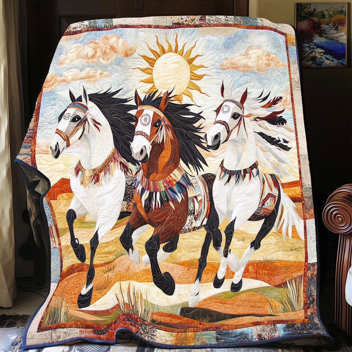 Rynx | Native American Horses Quilt