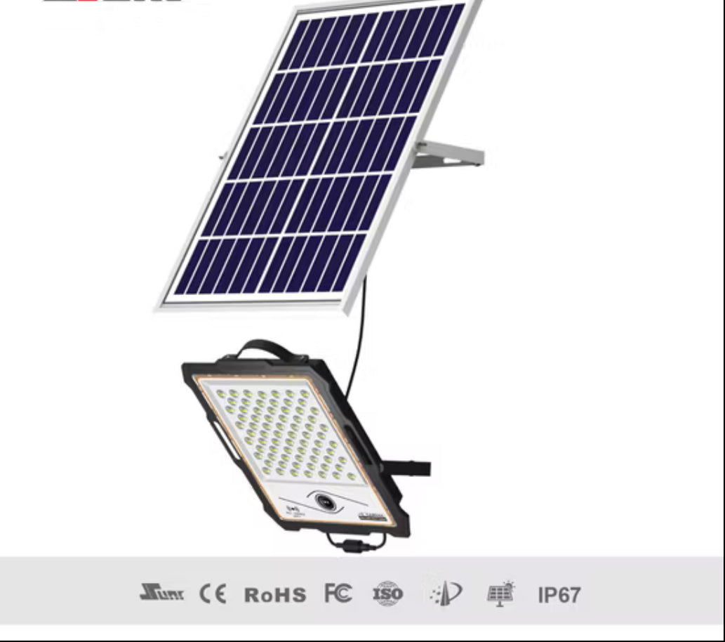 Rynx | Smart Solar LED Floodlight with Wireless Camera + Solar Panel + Optical Lens