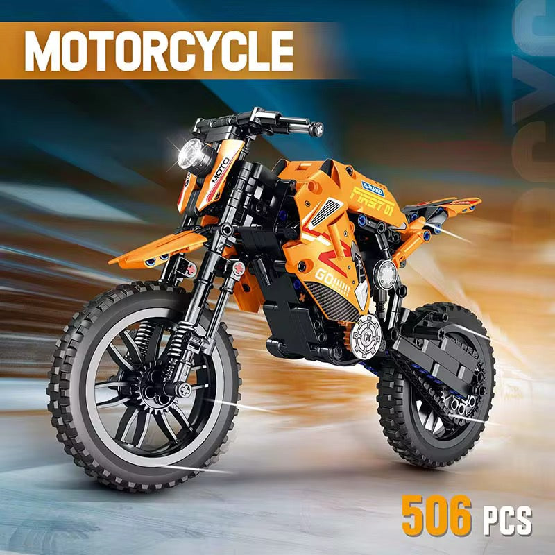 Rynx | Building Blocks Motocross Motorcycle Set 506 Parts