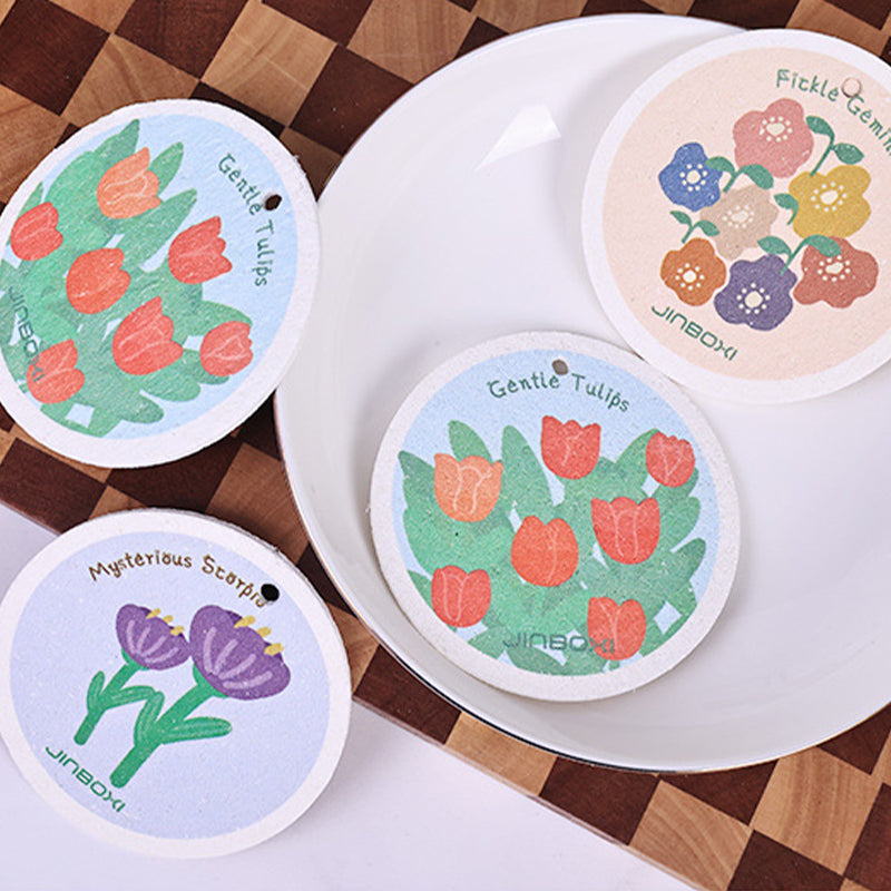 Rynx | Kitchen Flower Print Wood Pulp Cotton Cloth