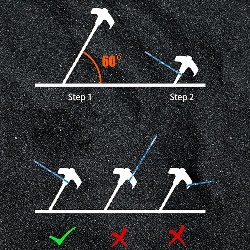 Rynx | Rotatable tent pegs with thread