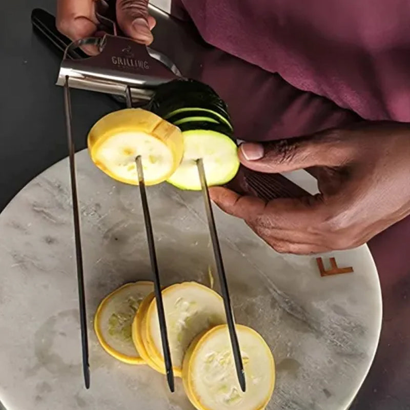 Rynx | 3-Way Grill Skewers, Stainless Steel Skewers For Bbq