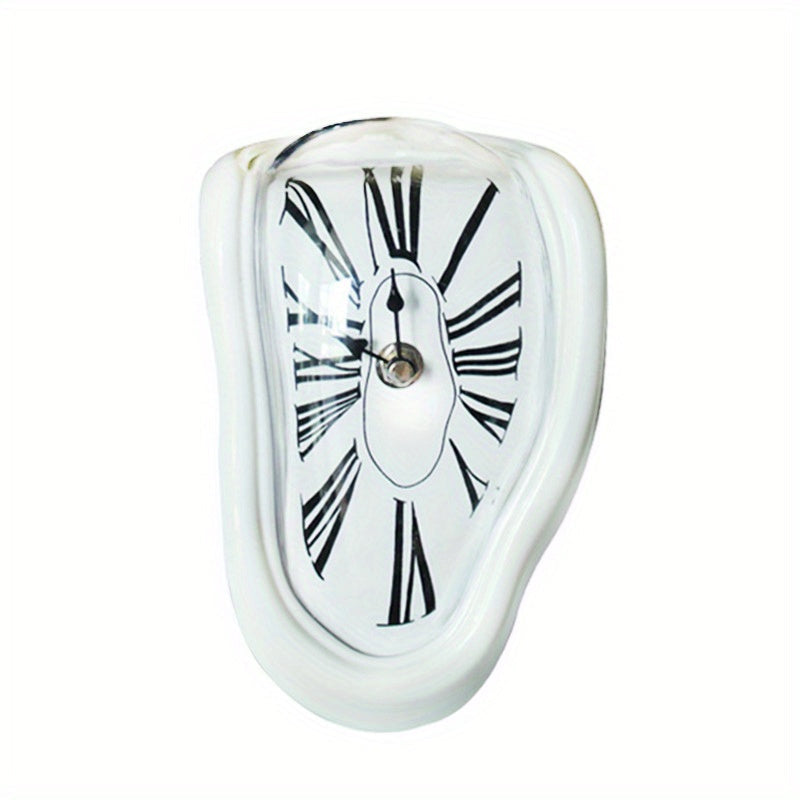 Rynx | Surrealist Bent Roman Wall Clock - Stylish Melting Clock for Home Decoration