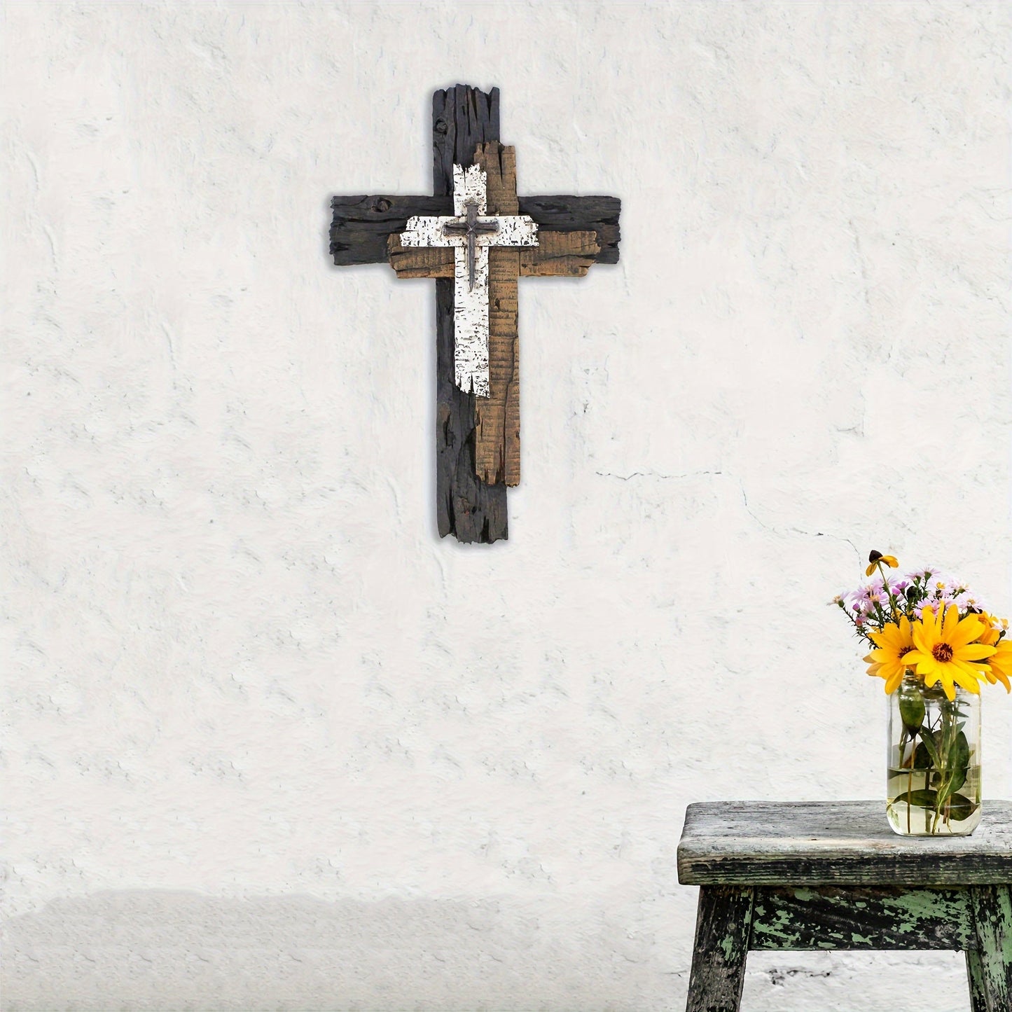 Rynx | RusticCross - Rustic Wood Cross Wall Art