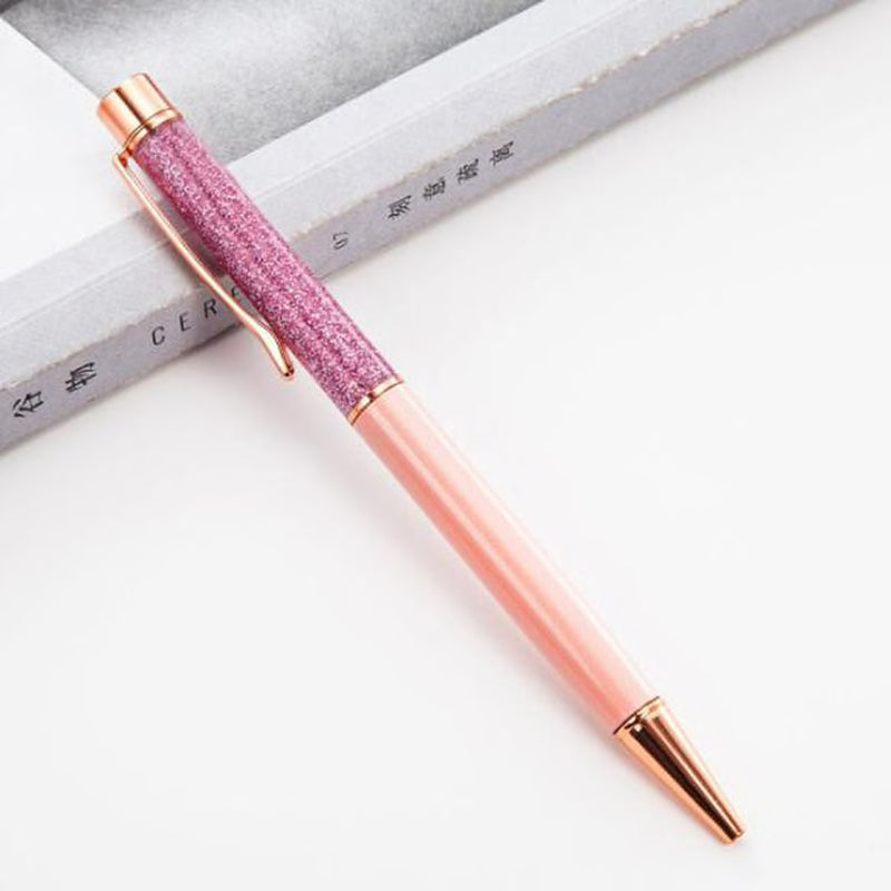 Rynx | 1Pc New Gold Foil Pens Metal Ballpoint Pens Office Birthday Gifts Ballpoint Pen Engraved Names Private Laser Customize Logo Pen