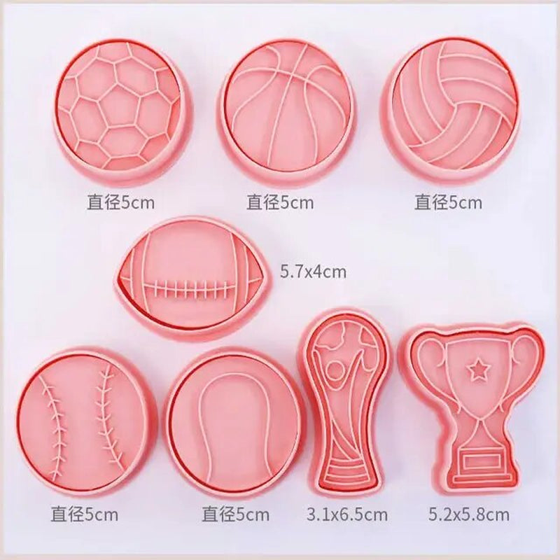 Rynx | 8 Pieces/Set DIY Cake Decoration Tools Christmas Cartoon Cookie Cutter Set Plastic Baking Molds Cookie Tools