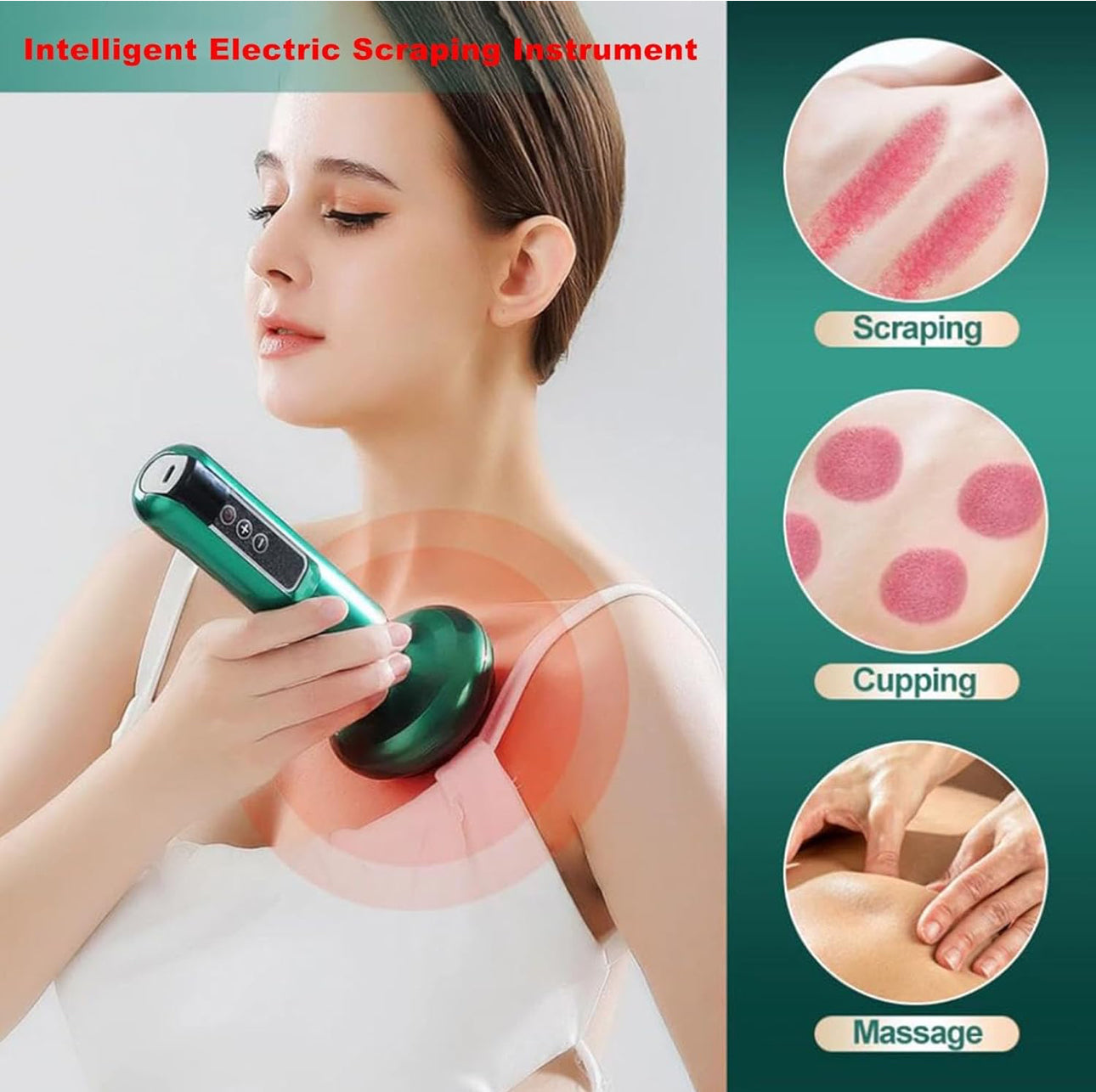 Rynx | Intelligence Stone Cupping Massager, Electric Gua Sha Instrument