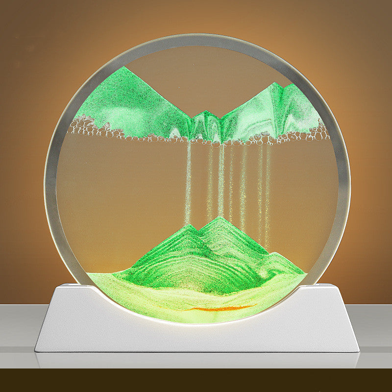 Rynx | Creative New Quicksand Painting Small Night Lamp Living Room Bedroom Abstract Rotary Desktop Decoration