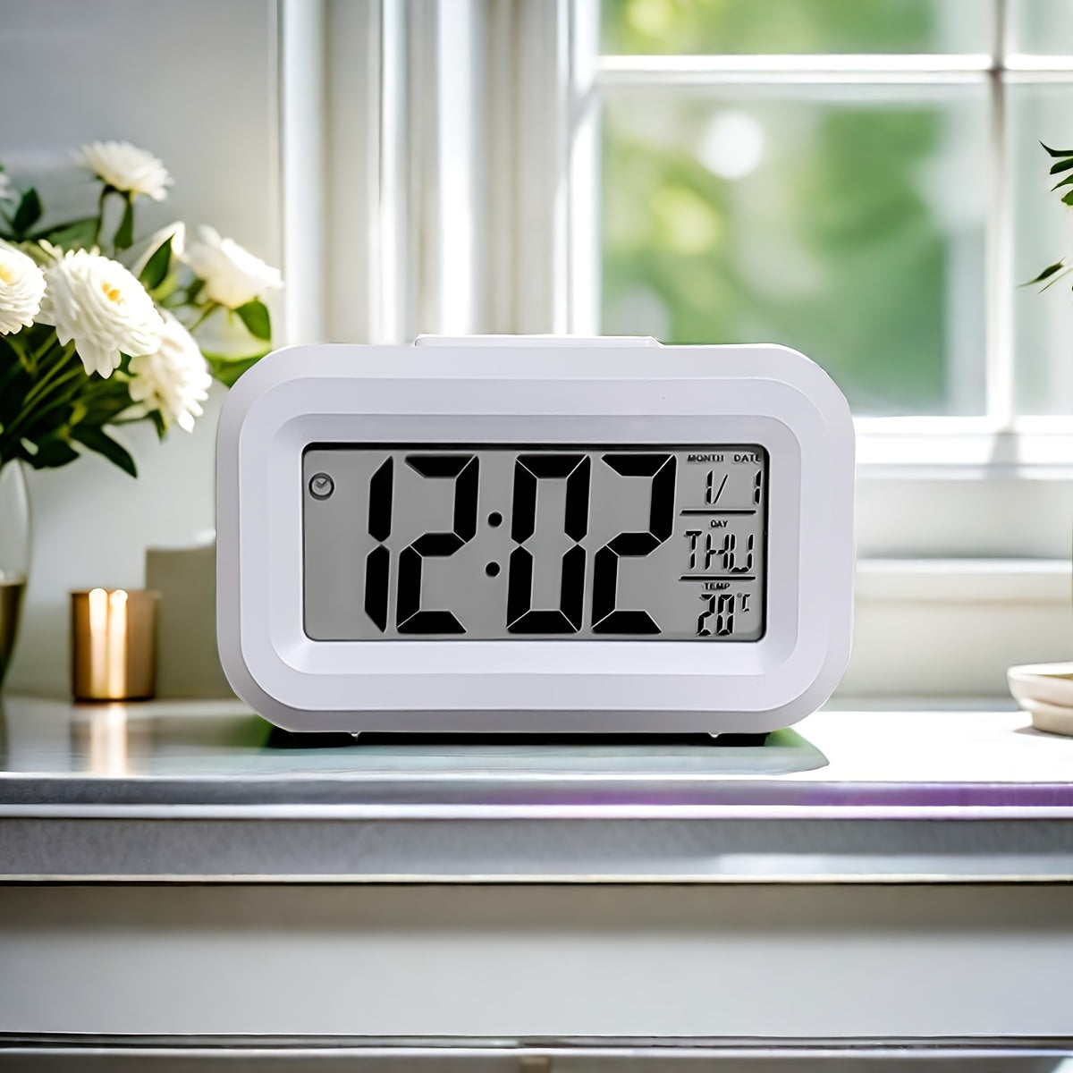 Rynx | GlowClock - Digital Alarm Clock with Date and Light Display