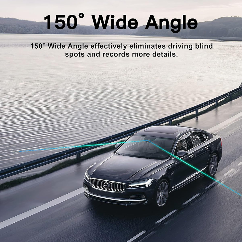 Rynx | 4K Dash Cam 2160P, WiFi with dedicated car charger, free 64GB SD card