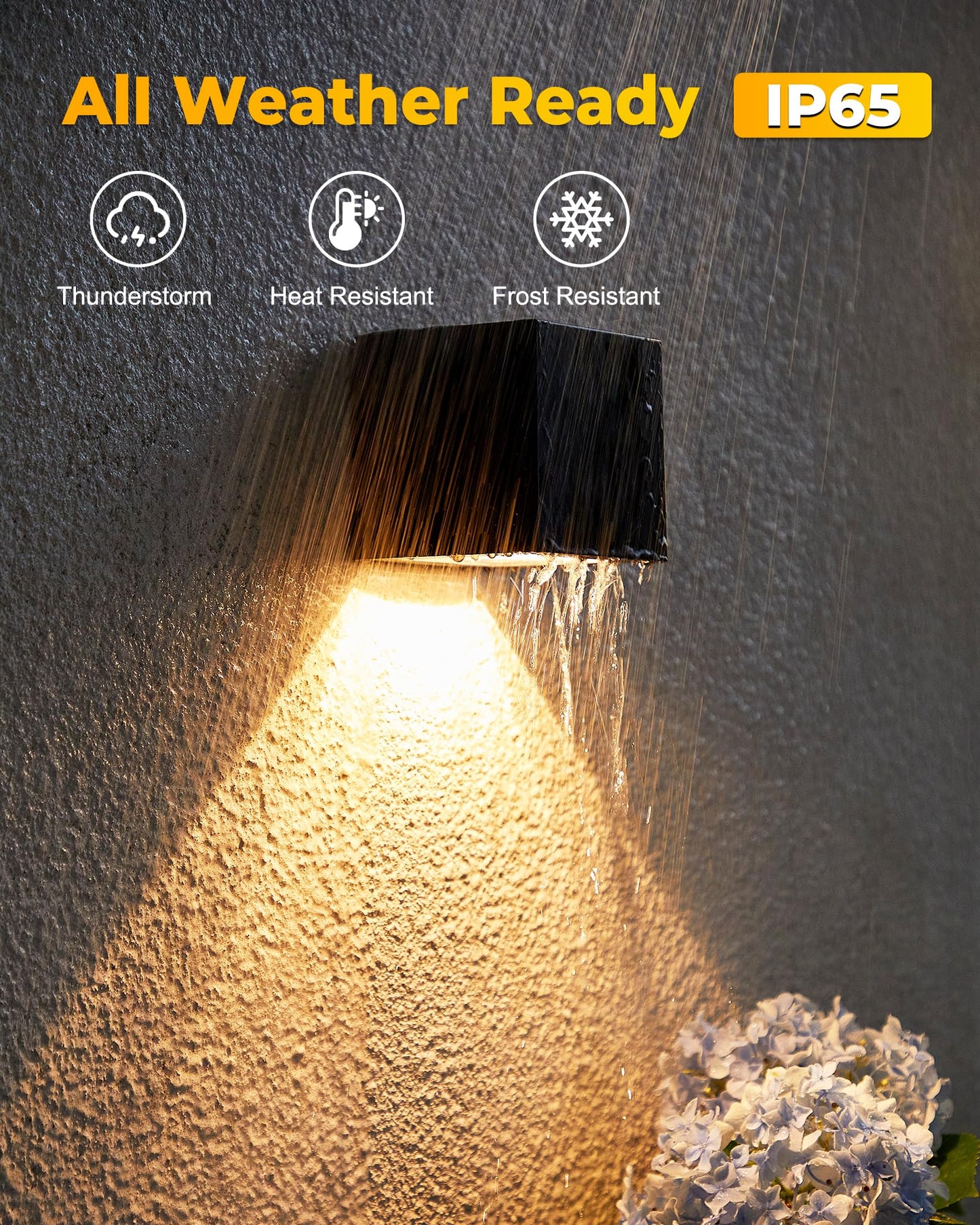 Rynx | Luhlee Solar Outdoor Lights, Ip65 Waterproof Wall Lamp For Garden, Veranda & Terrace - 4 Pack