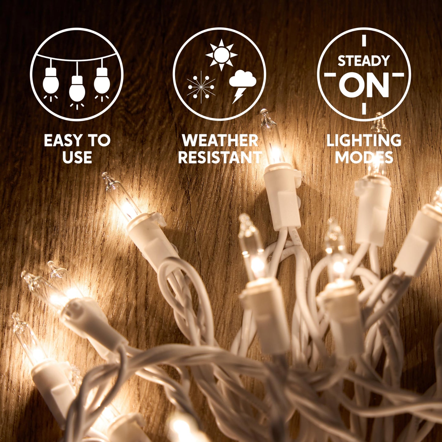 Rynx | Joiedomi 200 Mini Warm White Light Chain, 43Ft Indoor Fairy Lights for Holiday Decoration