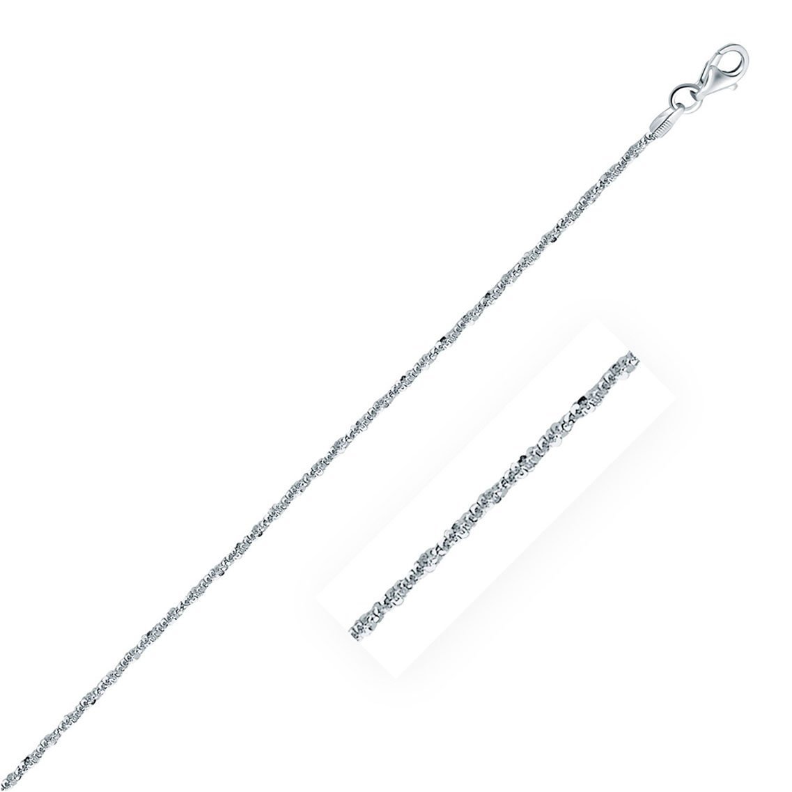 Rynx | 925 Sterling Silver Sparkle Glitter Margarita Twisted Mountain Necklace