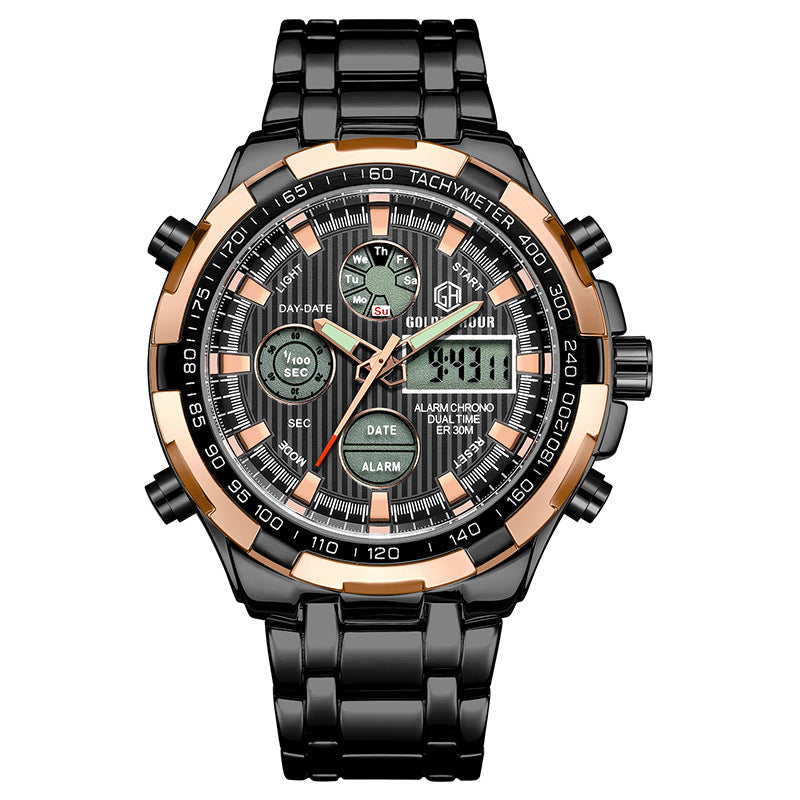 Rynx | Men's Calendar Alloy Sports Multi-function Watch