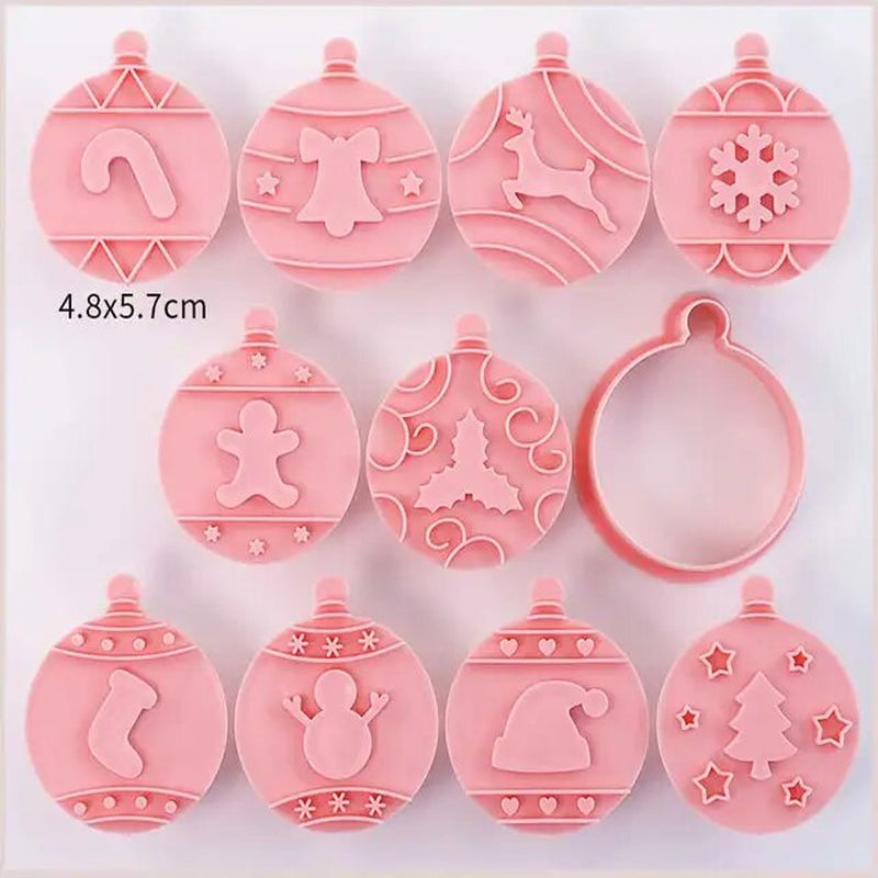 Rynx | 8 Pieces/Set DIY Cake Decoration Tools Christmas Cartoon Cookie Cutter Set Plastic Baking Molds Cookie Tools