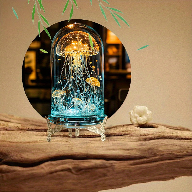 Rynx | CrystalJelly - Artistic Glass Zeppelin Lamp with Circular Design