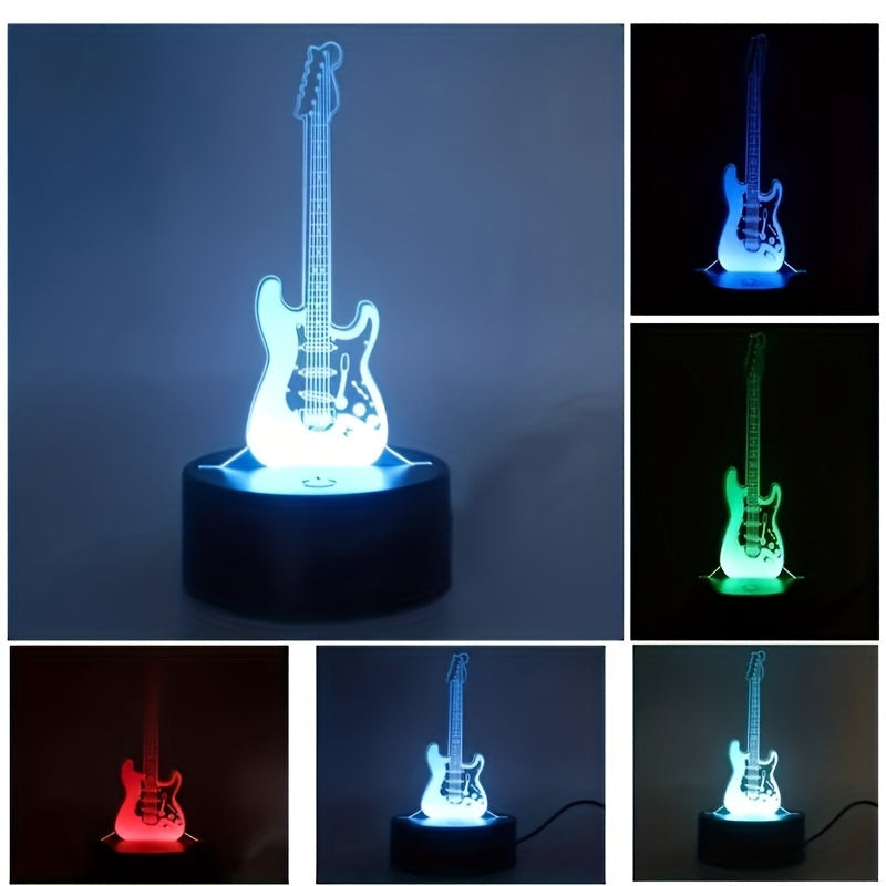 Rynx | MusicGlow - 3D Guitar LED Night Light with Multicolored Mood Lighting