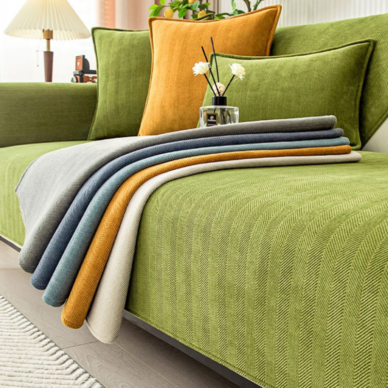 Rynx | Herringbone Chenille Fabric Furniture Protector Sofa Cover