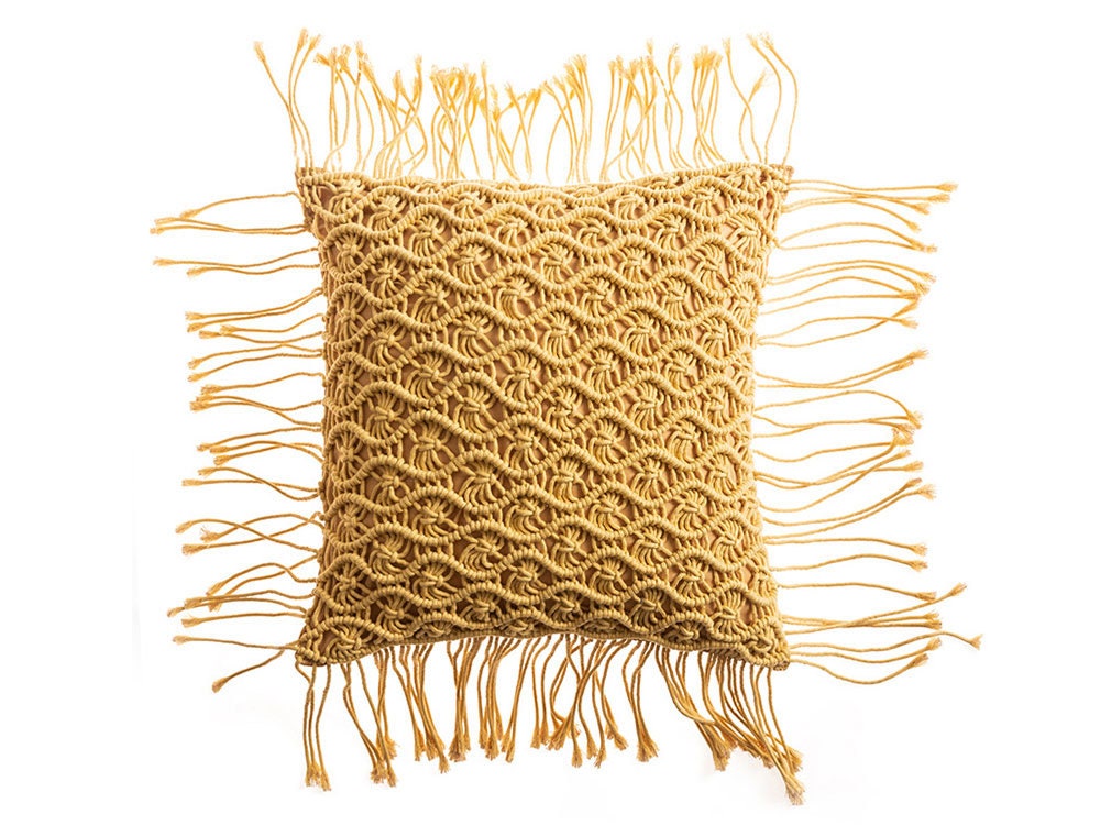 Rynx | Macrame Tassel Pillow Cover, Handmade Pillow Cover