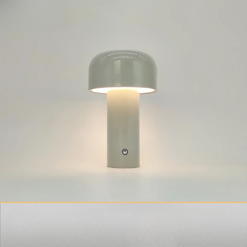 RYNX | Rechargeable LED Mushroom Lamp | Mood Light | Wireless Table Lamp for Home Light gray