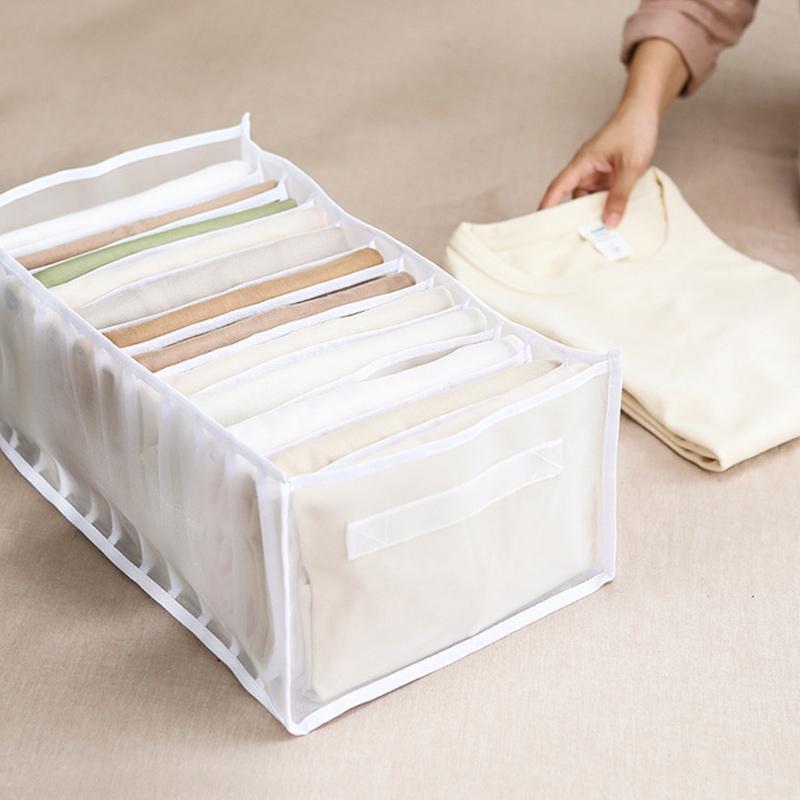 Rynx | 7 Grid Wardrobe Clothing Mesh Divider Set Organizer