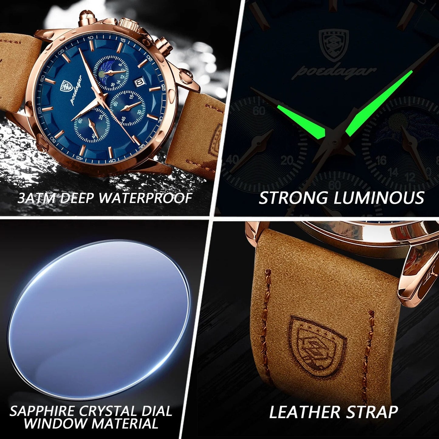 Rynx | Quartz Chronograph Sports Watch: Luxury, Style, Functionality