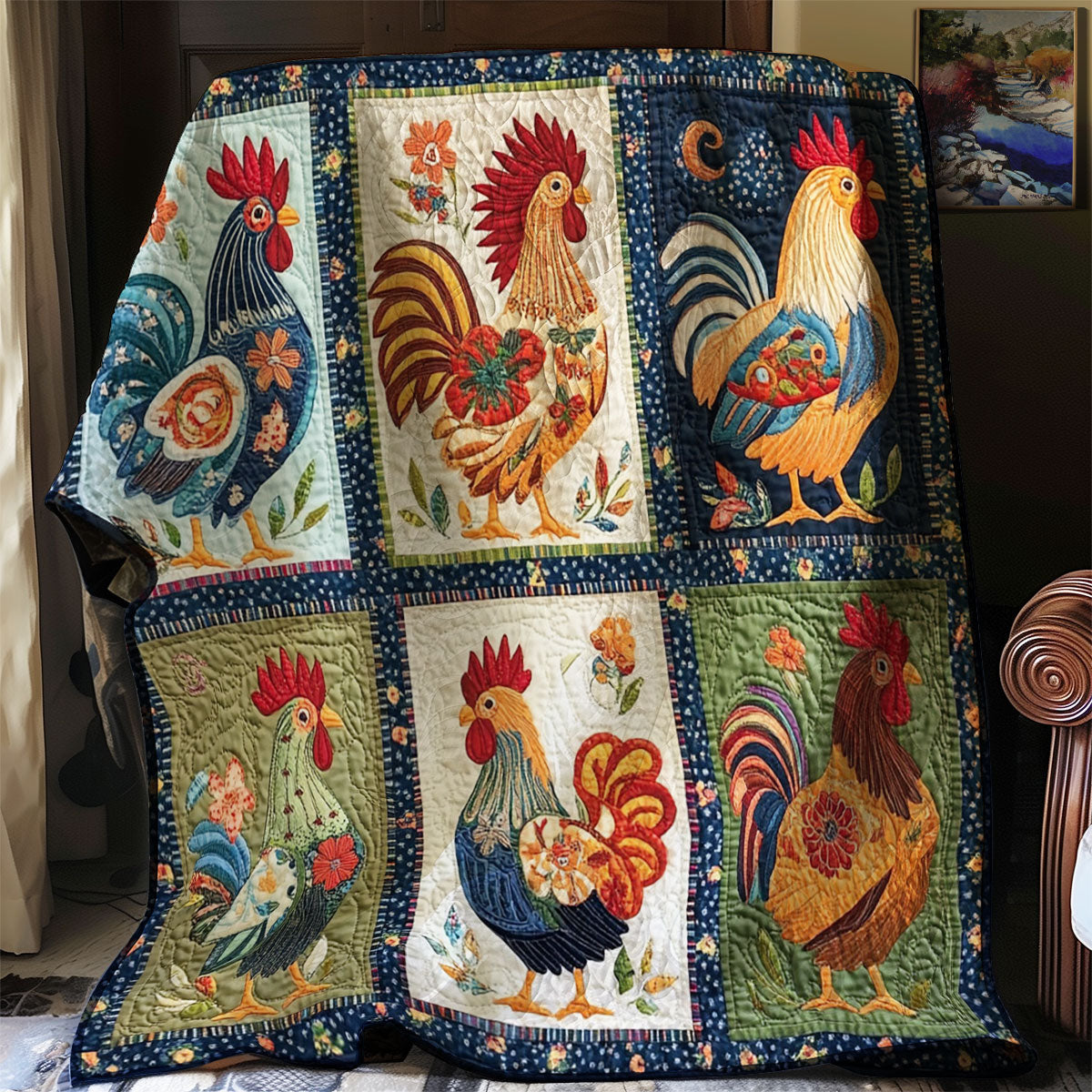 Rynx | Folk Charm Chicken Quilt