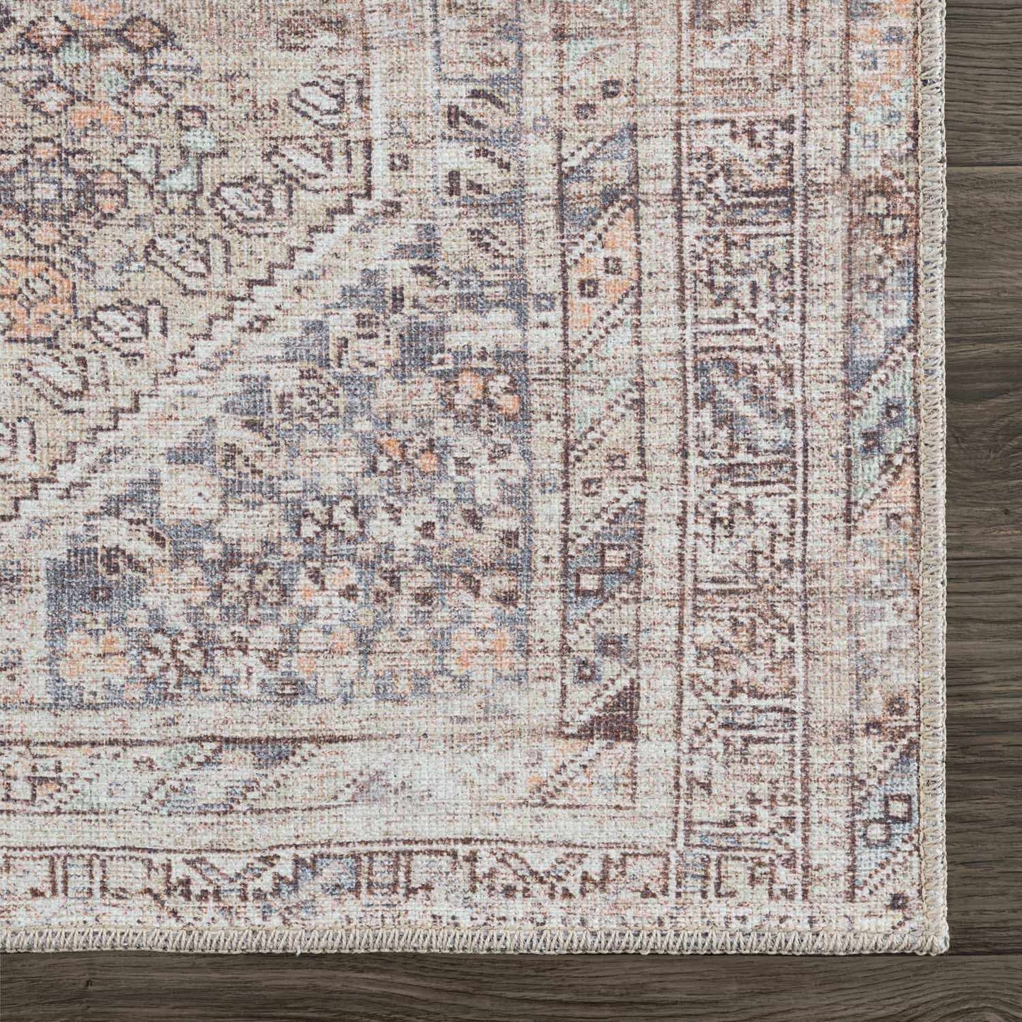 Rynx | Boho Tan Washable Rug