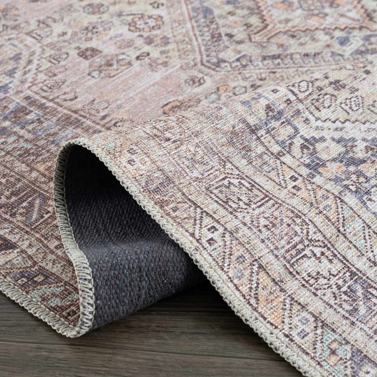 Rynx | Boho Tan Washable Rug