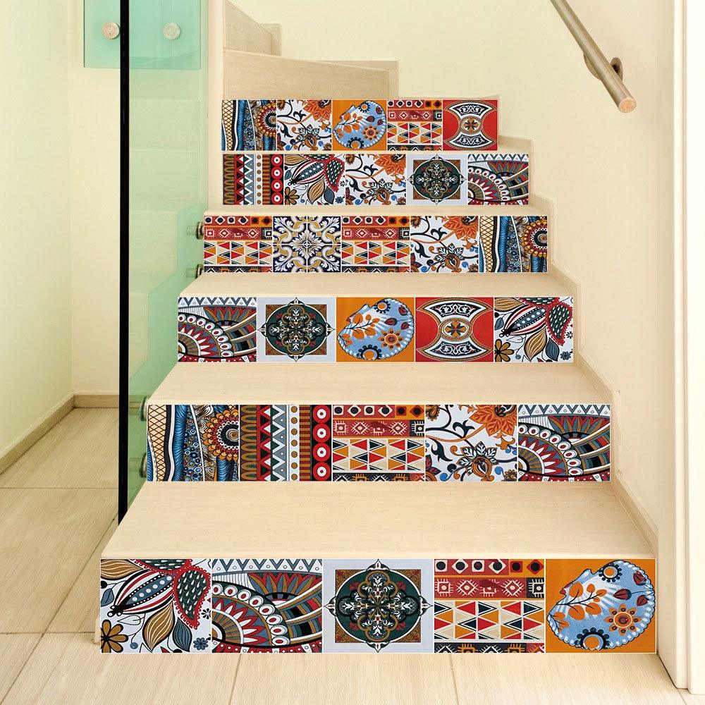 Rynx | Transform your stairs with stylish abstract geometric decals