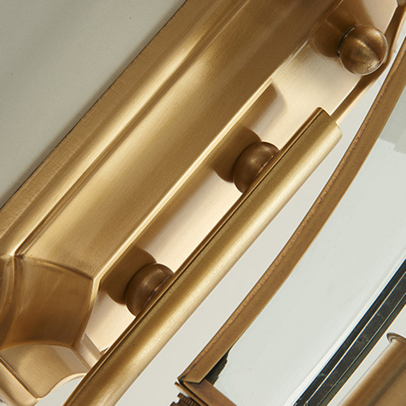Rynx | Traditional European trapezoidal copper glass 1-light wall lamp for garden