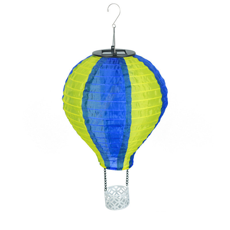 Rynx | Contemporary Creative Solar Hot Air Balloon Fabric Shade LED Outdoor Pendant Light for Terrace Outside