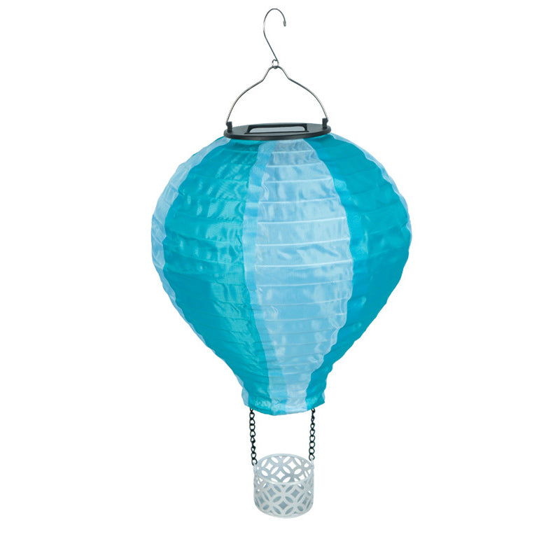 Rynx | Contemporary Creative Solar Hot Air Balloon Fabric Shade LED Outdoor Pendant Light for Terrace Outside