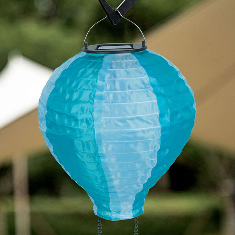 Rynx | Contemporary Creative Solar Hot Air Balloon Fabric Shade LED Outdoor Pendant Light for Terrace Outside