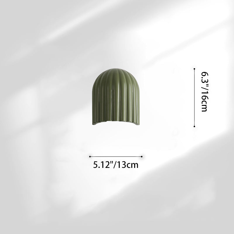 Rynx | Traditional French Iron Resin Oval Striped 2-Light Wall Lamp For Bedroom