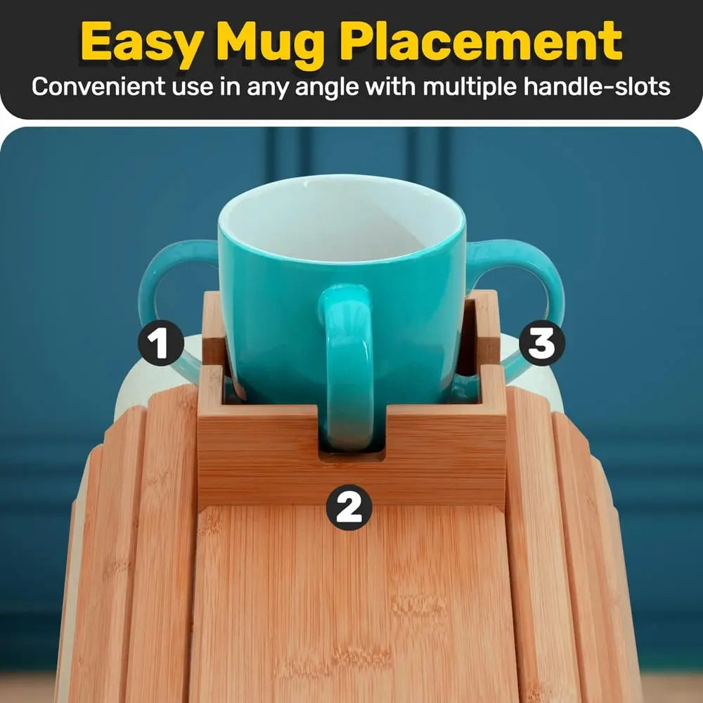 Rynx | Bamboo Armrest Tray — Eco-Friendly Cup and Snack Holder for the Sofa