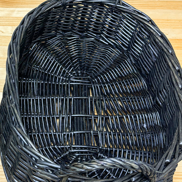 Rynx | Black rattan storage baskets, set of two