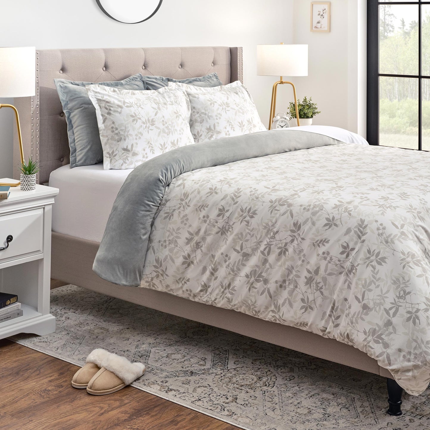 Rynx | 5-piece sheet foil reversible velvet duvet cover sets
