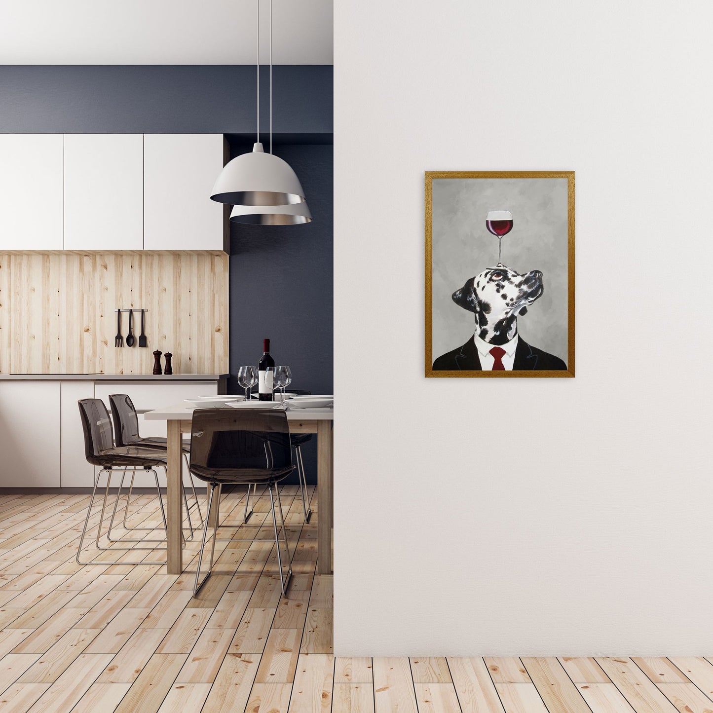 Rynx | Dalmatian With Wine Glass Art Print by Coco Deparis