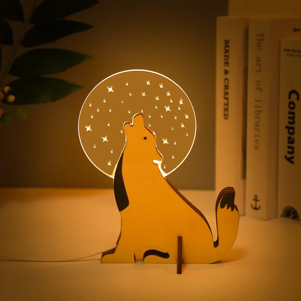 Rynx | Charming Wooden Animals LED Bedside Lamps