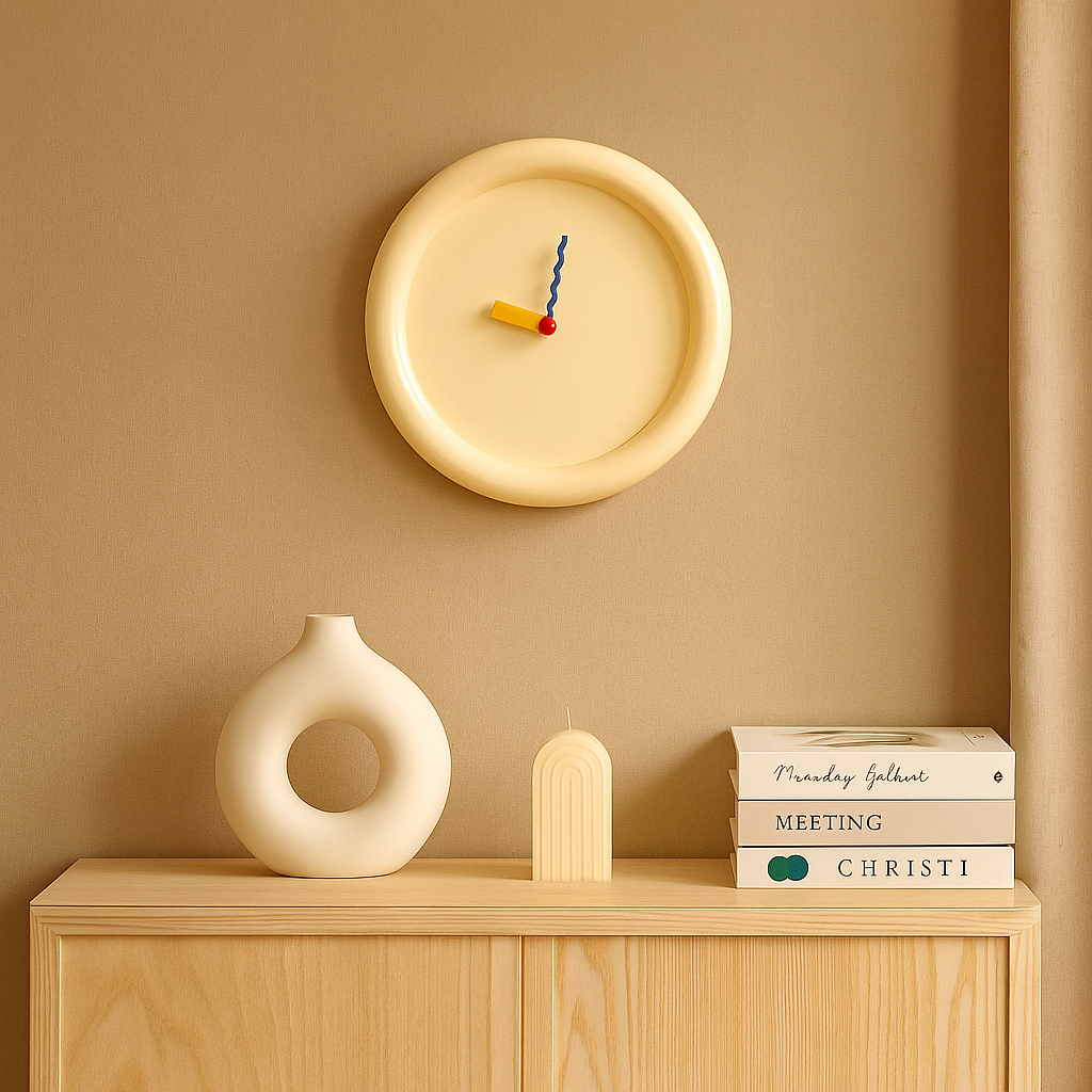 Rynx | TimePop – Colorful geometric wall clocks in Memphis style with bold artistic design