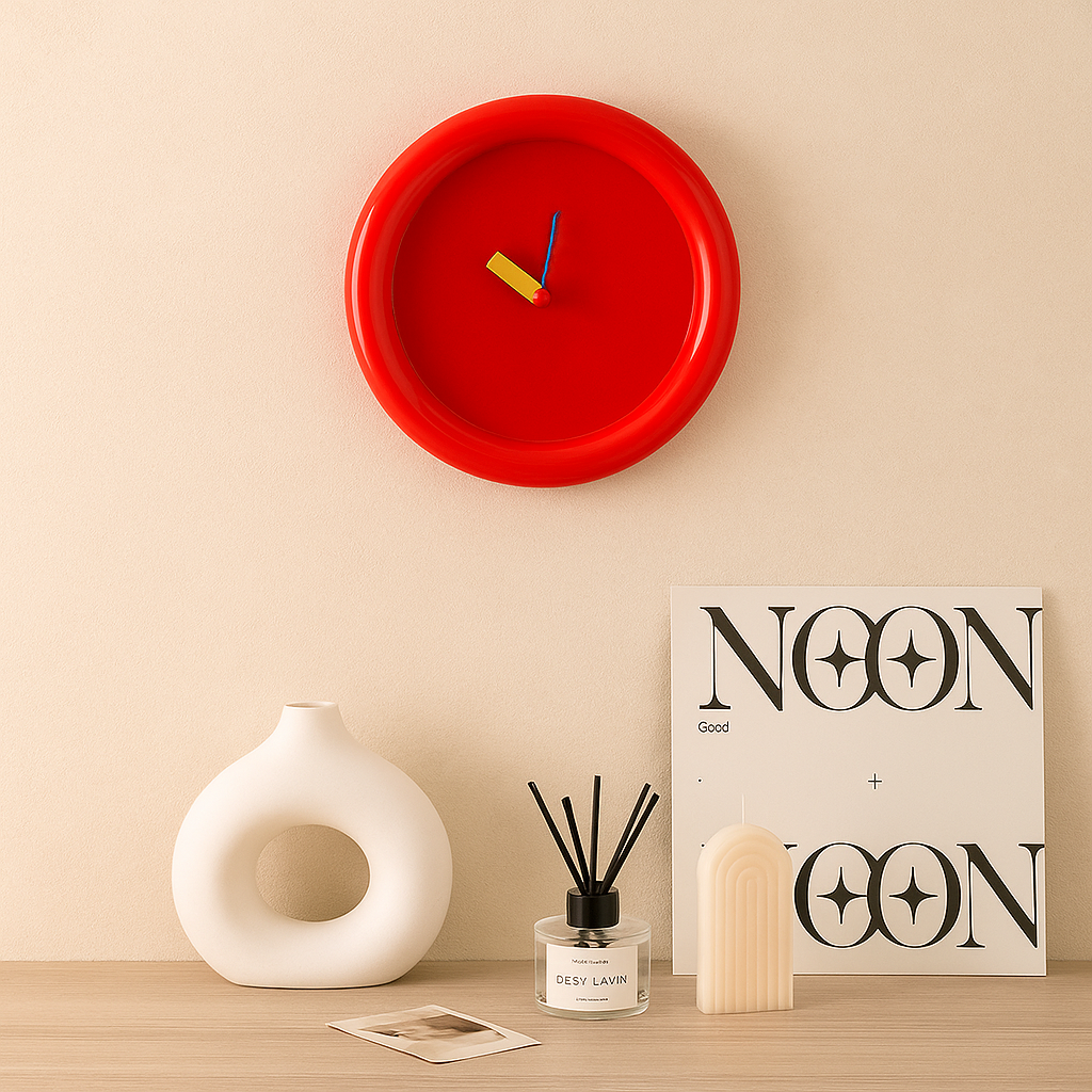 Rynx | TimePop – Colorful geometric wall clocks in Memphis style with bold artistic design