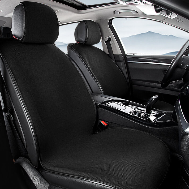 Rynx | Chenille Anti-Scratch Breathable Seat Cover Front Car Seats Complete Set Black