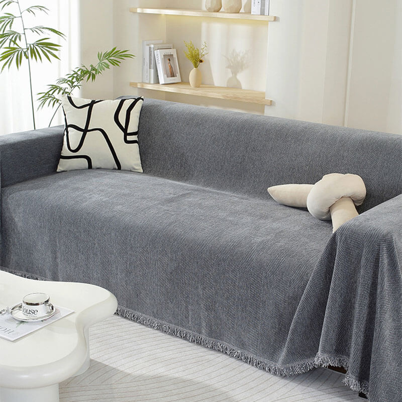 RYNX | Blanket Herringbone Tassel Couch Cover