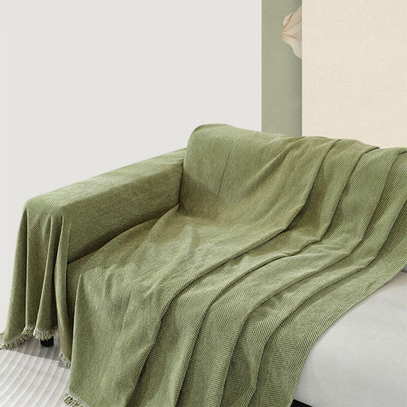 RYNX | Blanket Herringbone Tassel Couch Cover