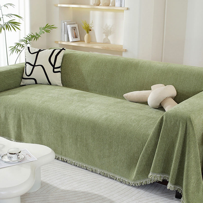 RYNX | Blanket Herringbone Tassel Couch Cover