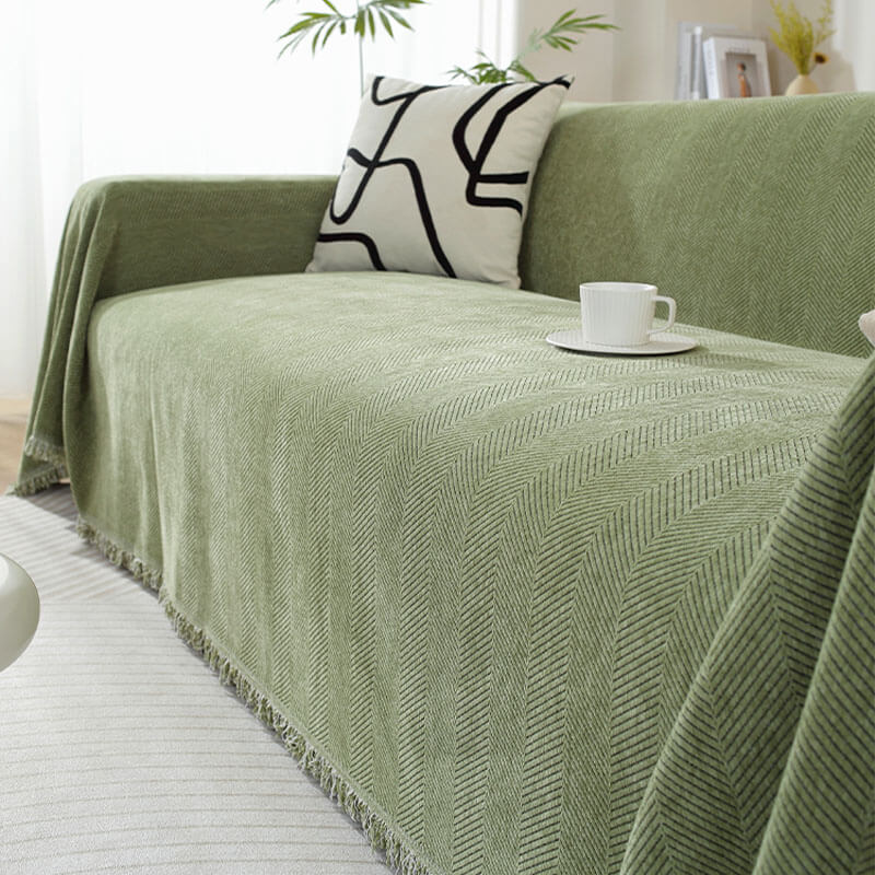 RYNX | Blanket Herringbone Tassel Couch Cover