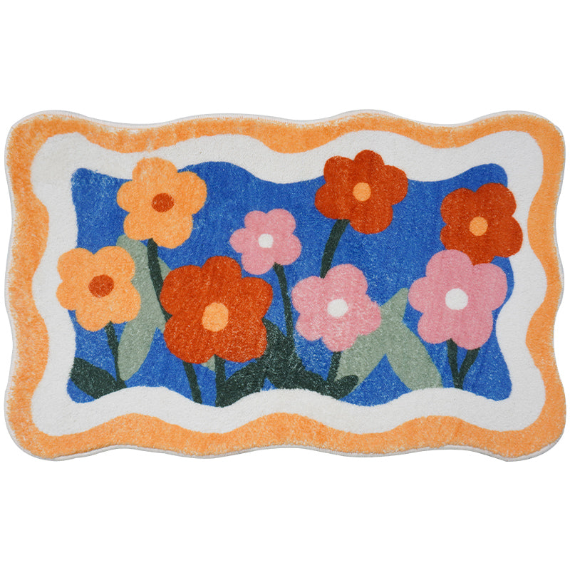 Rynx | Colorful Flower Wave Bathroom Mat